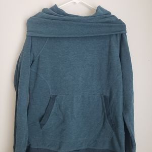 Turquoise L.L. Bean Cowl Neck Sweatshirt